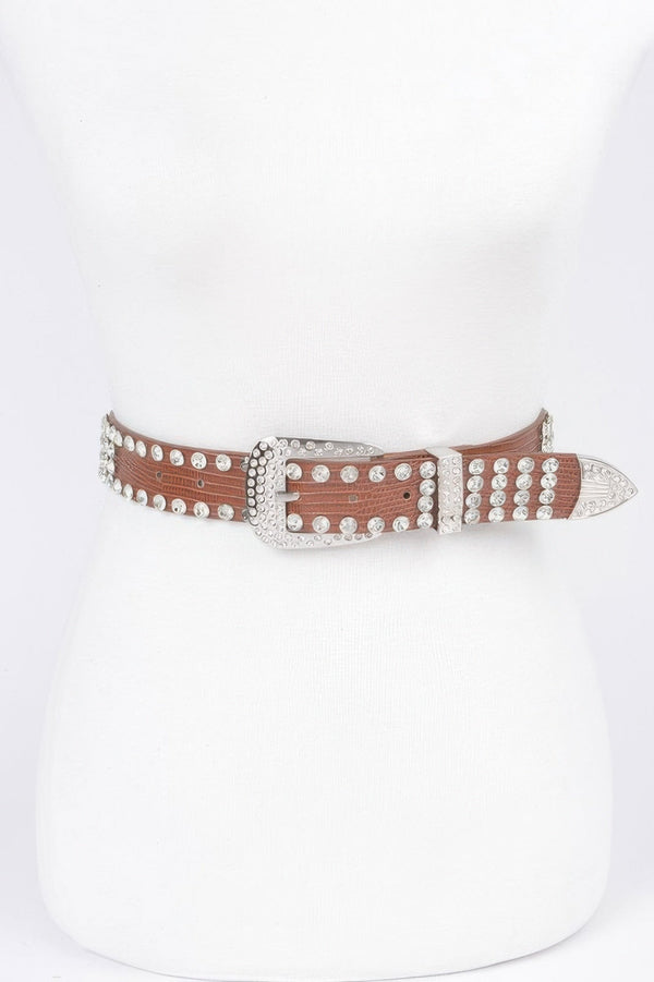 Rhinestone Multi - Metal Belt - Women's belt - SmartBuyApparel