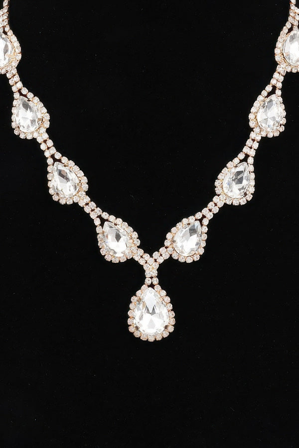 Rhinestone Necklace Set - Jewelry - SmartBuyApparel