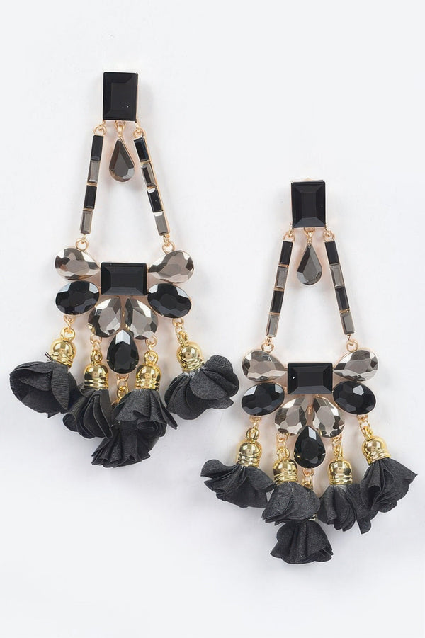 Rhinestone Party Drop Earring - | SmartBuyApparel