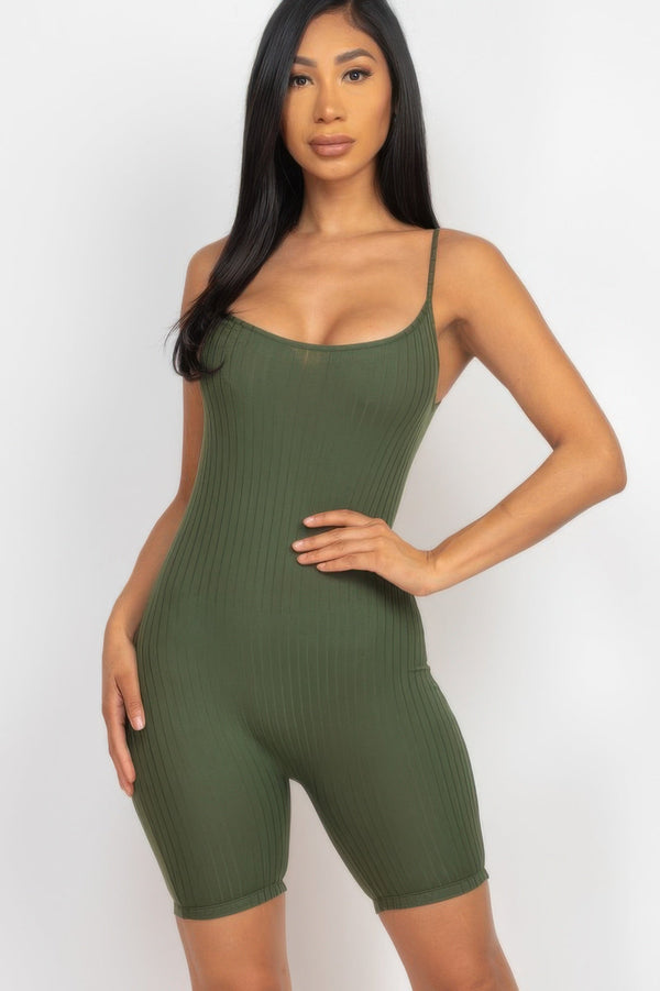 Ribbed Bodycon Romper - Romper - SmartBuyApparel