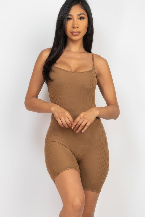 Ribbed Bodycon Romper - Romper - SmartBuyApparel