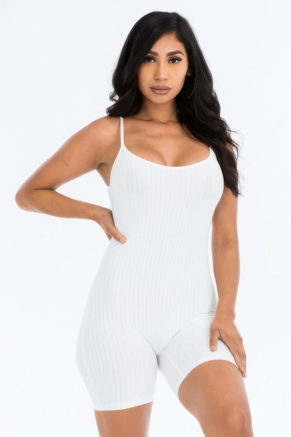 Ribbed Bodycon Romper - Romper - SmartBuyApparel
