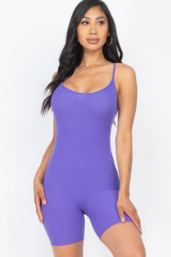 Ribbed Bodycon Romper - Romper - SmartBuyApparel