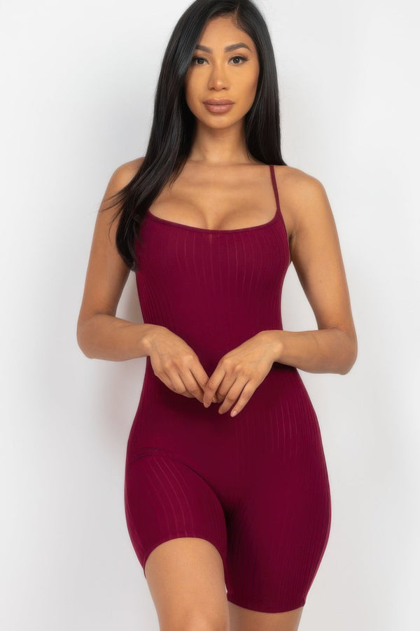 Ribbed Bodycon Romper - Romper - SmartBuyApparel