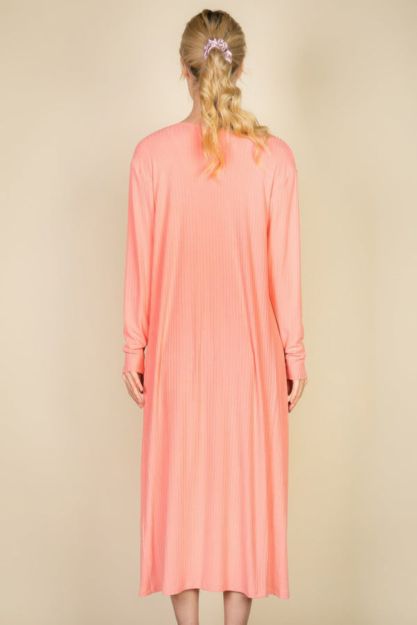 Ribbed Cardigan & Cami Midi Bodycon Dress - Dress - SmartBuyApparel