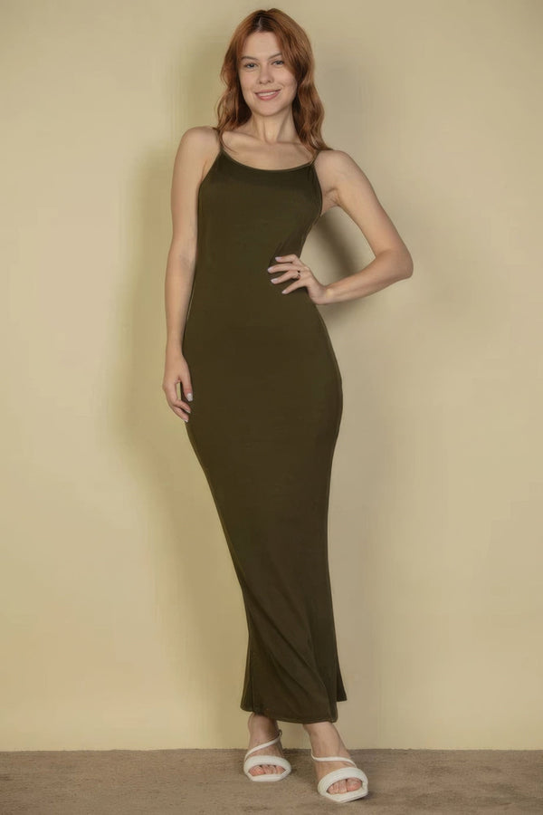Ribbed Mermaid Hem Camisole Maxi Dress - Dress - SmartBuyApparel