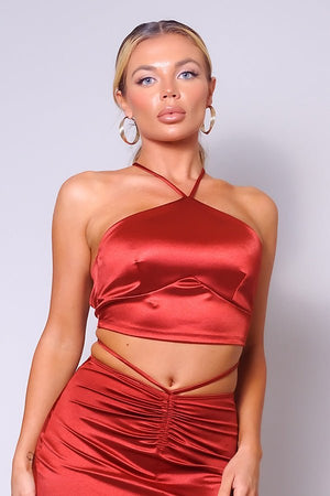 Sexy Halter Front Crop Top - Women's top - SmartBuyApparel