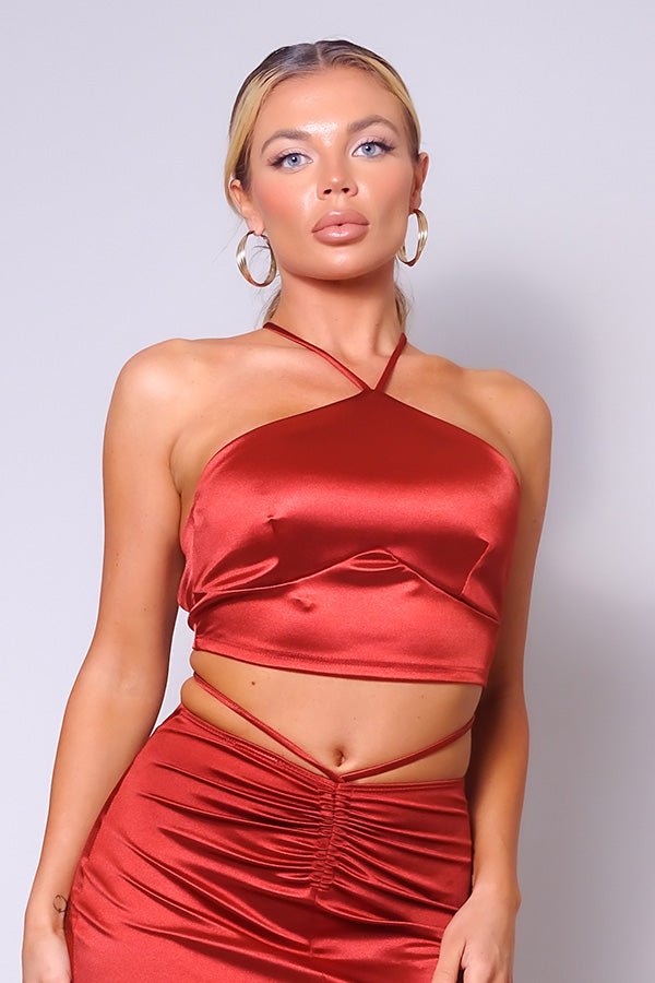 Sexy Halter Front Crop Top - Women's top - SmartBuyApparel