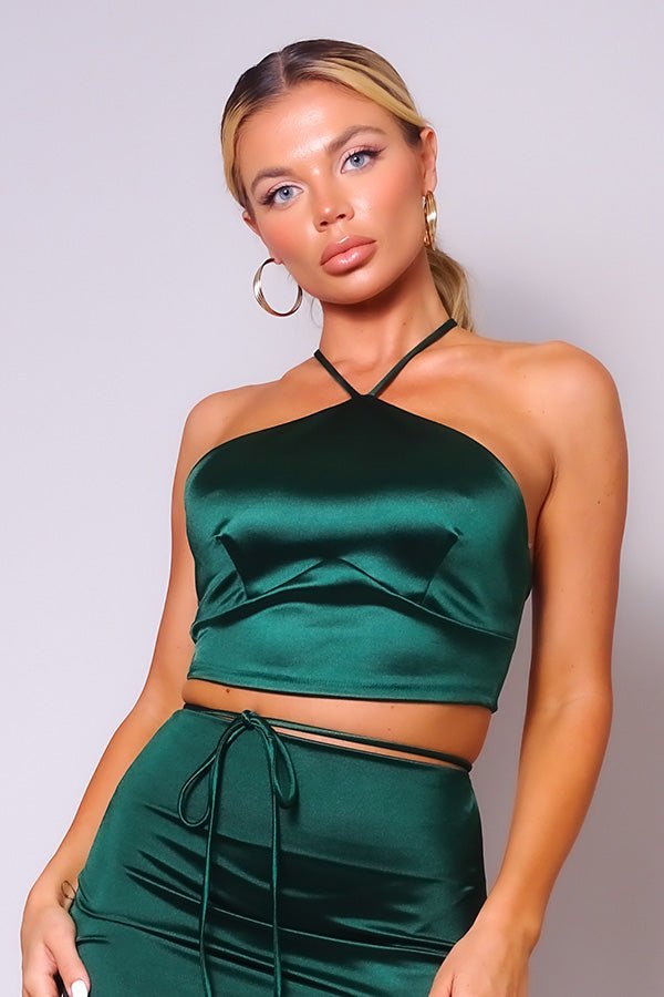 Sexy Halter Front Crop Top - Women's top - SmartBuyApparel