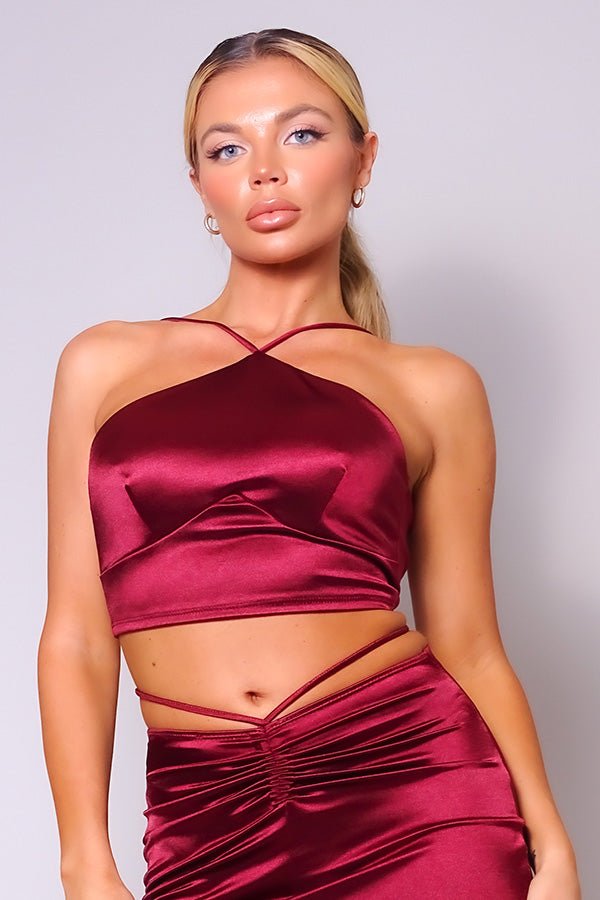 Sexy Halter Front Crop Top - Women's top - SmartBuyApparel