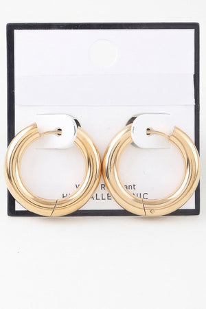 Shiny Modern Hoop Earrings - | SmartBuyApparel