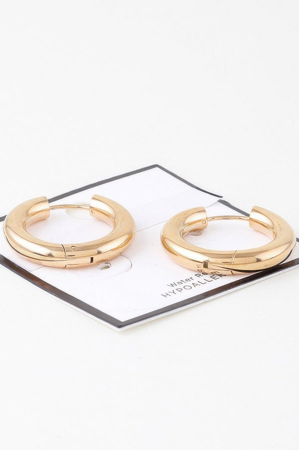 Shiny Modern Hoop Earrings - | SmartBuyApparel