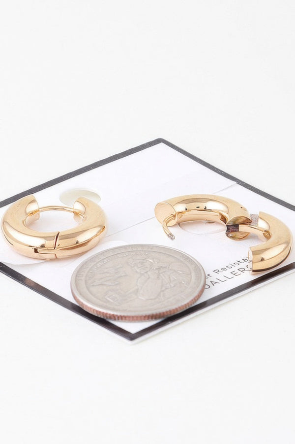 Shiny Water Resistant Hoop Earrings - | SmartBuyApparel