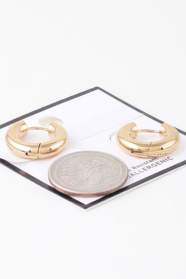 Shiny Water Resistant Hoop Earrings - | SmartBuyApparel