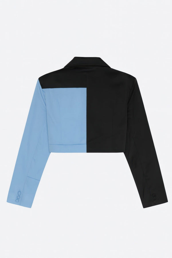 Short Color Block Blazer - Blazer - SmartBuyApparel