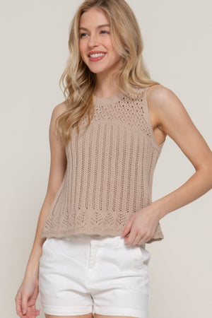 Sleeveless Crochet Spring Sweater - Sweater - SmartBuyApparel