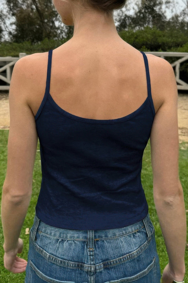 Solid Sleeveless Fit Low Back Tank Tee - | SmartBuyApparel