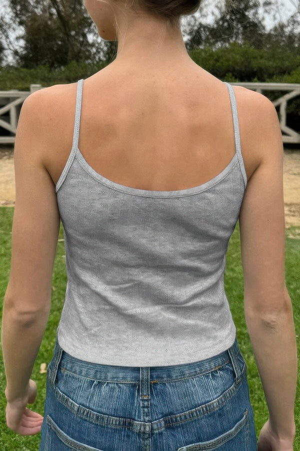 Solid Sleeveless Fit Low Back Tank Tee - | SmartBuyApparel