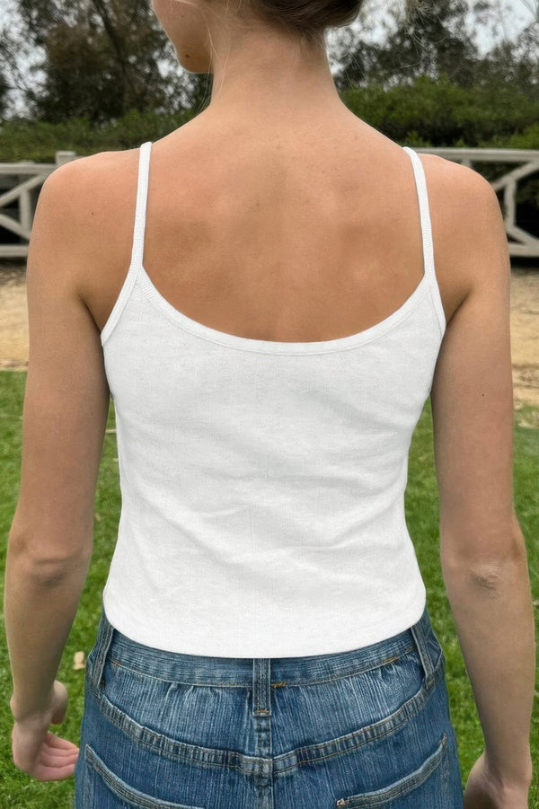 Solid Sleeveless Fit Low Back Tank Tee - | SmartBuyApparel