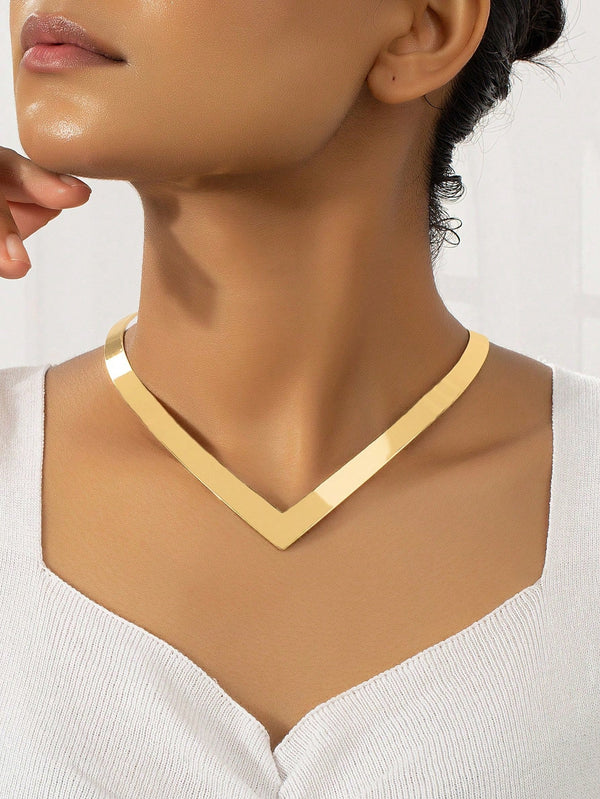 Statement Asymmetrical Geometric Choker Necklace - SmartBuyApparel - Women Chokers