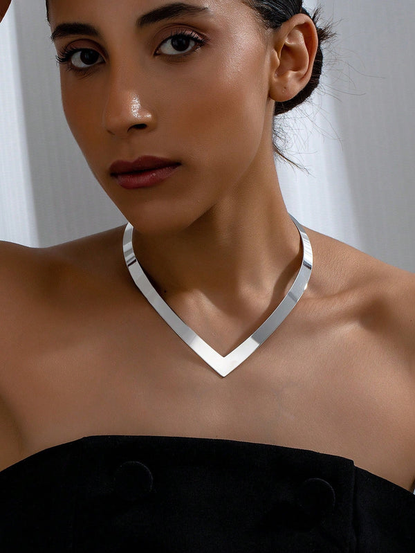 Statement Asymmetrical Geometric Choker Necklace - SmartBuyApparel - Women Chokers