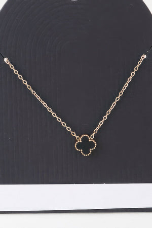 Stone Clover Link Chain Necklace - | SmartBuyApparel