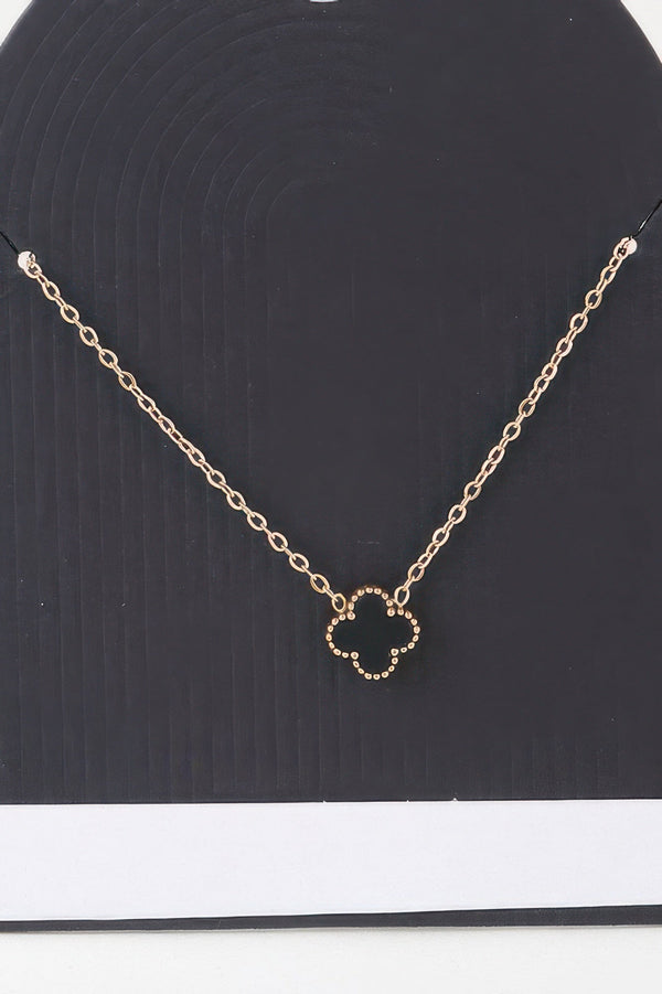 Stone Clover Link Chain Necklace - | SmartBuyApparel
