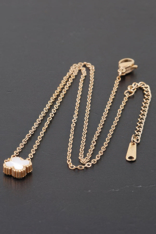 Stone Clover Link Chain Necklace - | SmartBuyApparel