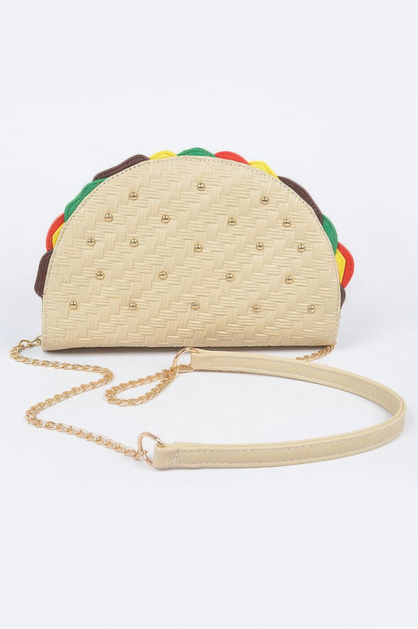 Studded Taco Shape Clutch - | SmartBuyApparel