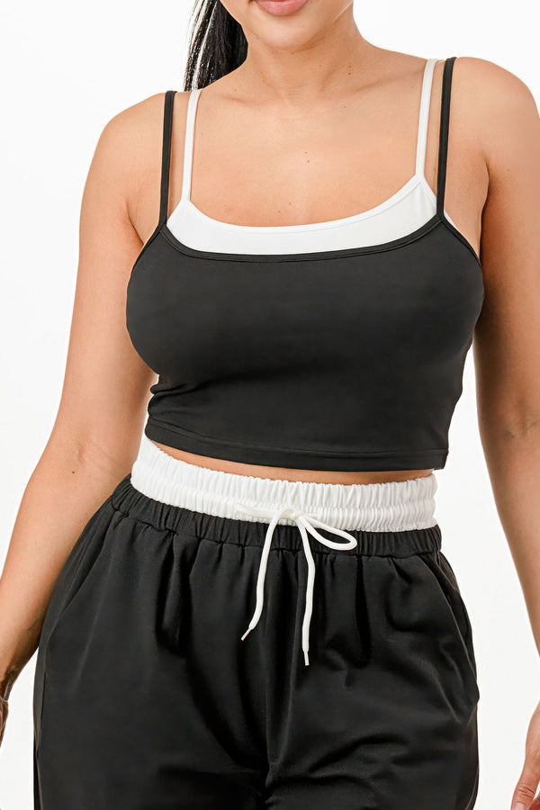 Tank Top And Sweatpants Set - Set - SmartBuyApparel