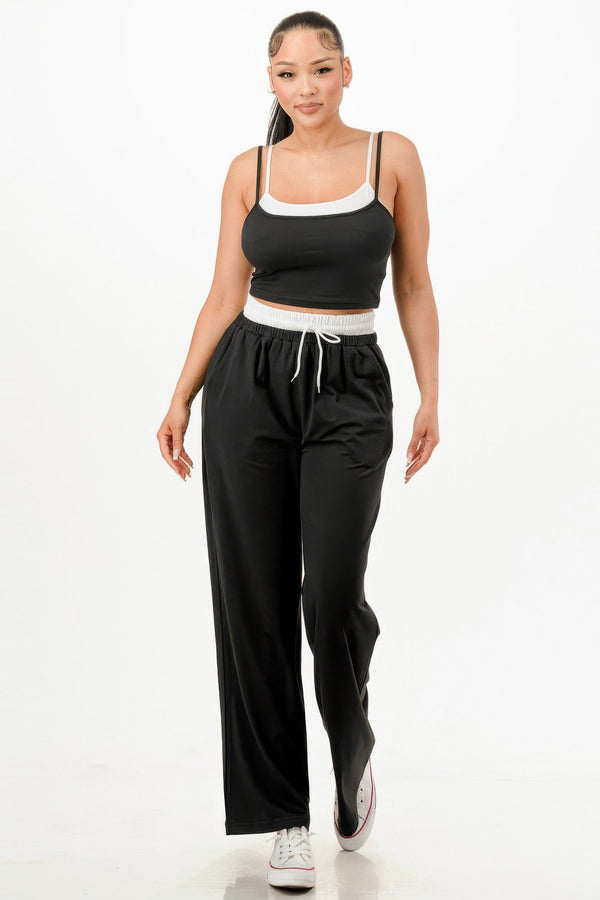 Tank Top And Sweatpants Set - Set - SmartBuyApparel