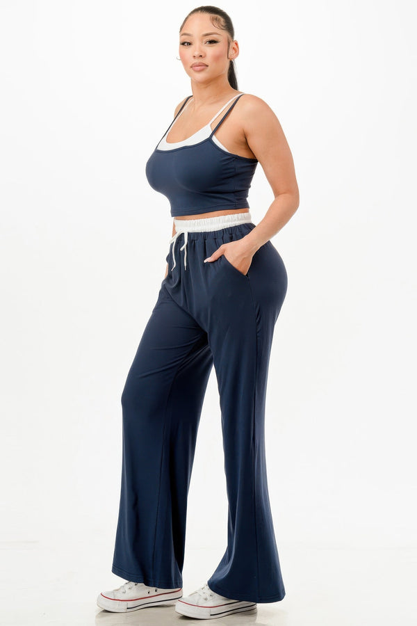 Tank Top And Sweatpants Set - Set - SmartBuyApparel