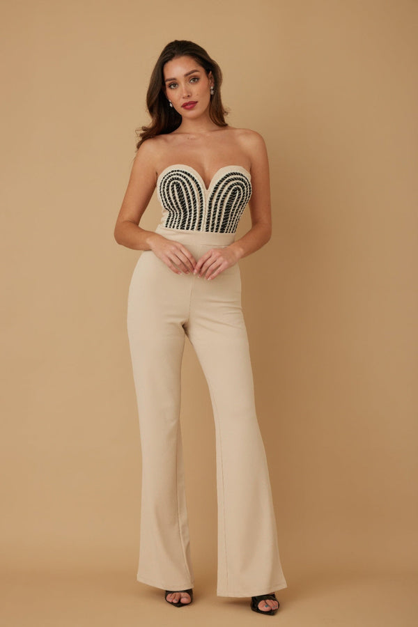 Threaded Twisted Rope Knot Tie Jumpsuit - Jumpsuit - SmartBuyApparel