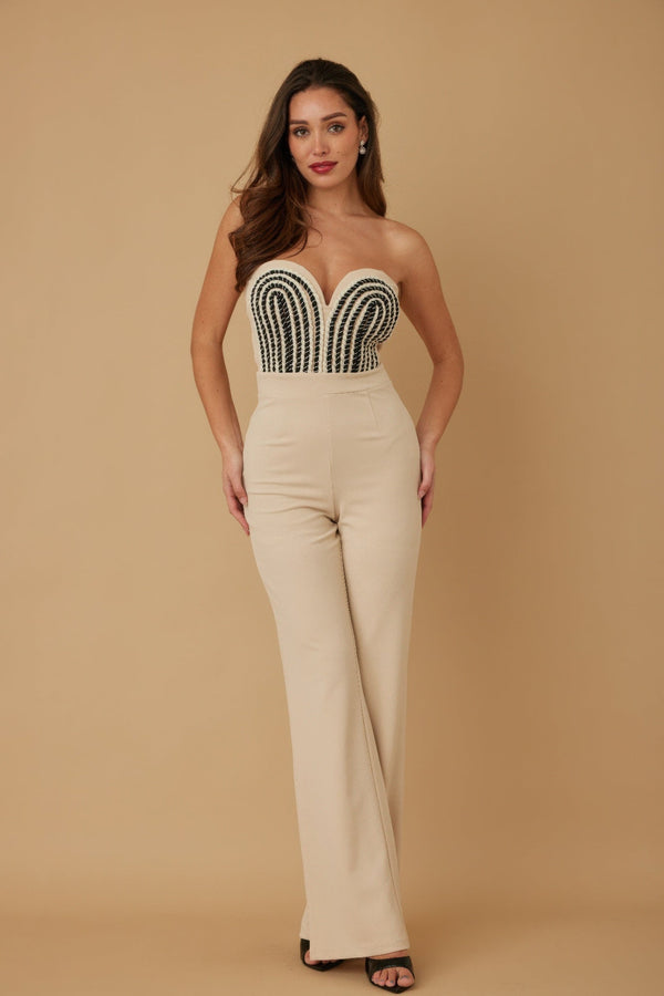 Threaded Twisted Rope Knot Tie Jumpsuit - Jumpsuit - SmartBuyApparel