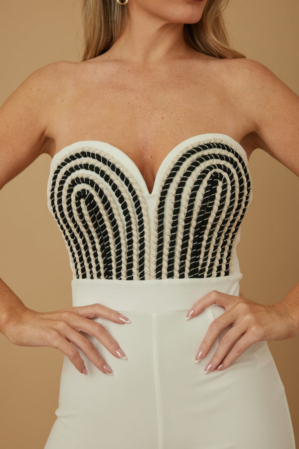 Threaded Twisted Rope Knot Tie Jumpsuit - Jumpsuit - SmartBuyApparel