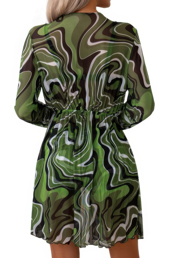 Three Piece Push Up High Waisted Kimono Swimsuit - | SmartBuyApparel