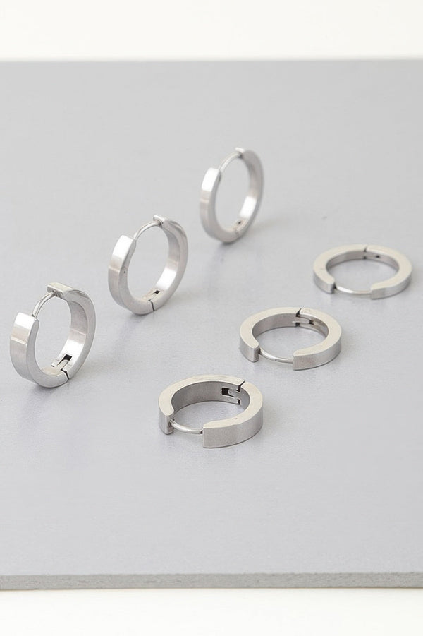 Triple Modern Hoop Earrings - | SmartBuyApparel