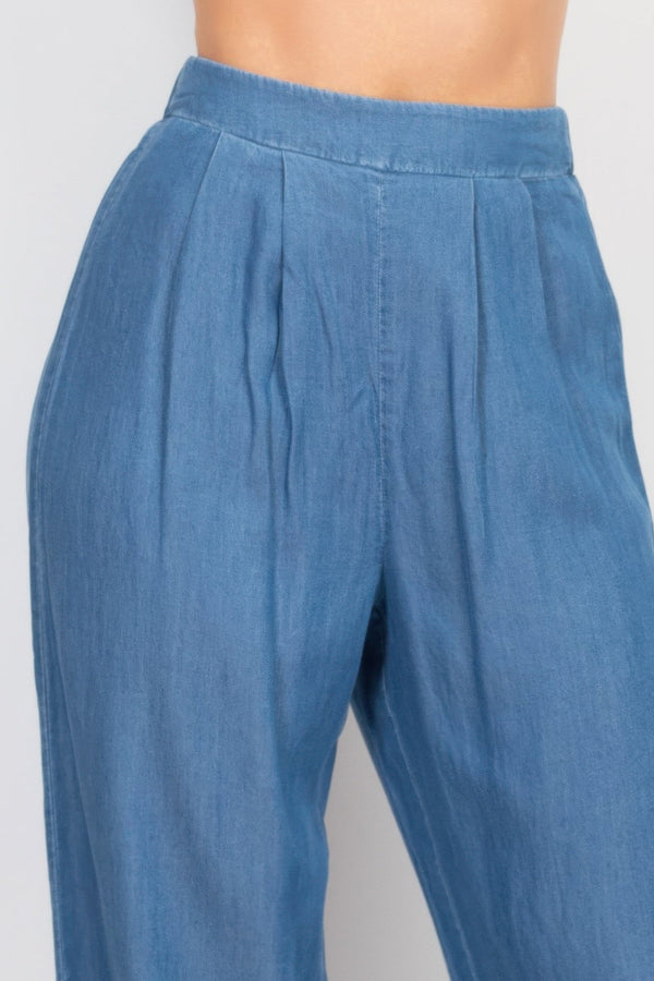 Tube Tied Top & Wide Pants Set - | SmartBuyApparel