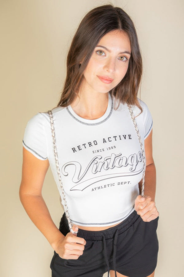 Vintage Short Sleeve Graphic T Shirt - Skirt - SmartBuyApparel