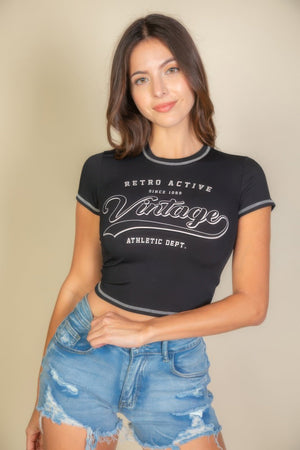 Vintage Short Sleeve Graphic T Shirt - Skirt - SmartBuyApparel