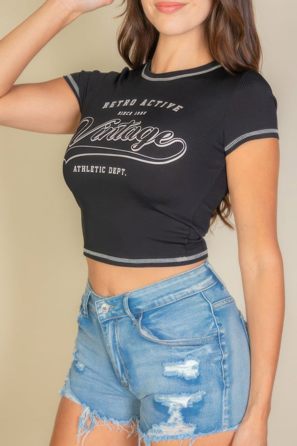 Vintage Short Sleeve Graphic T Shirt - Skirt - SmartBuyApparel