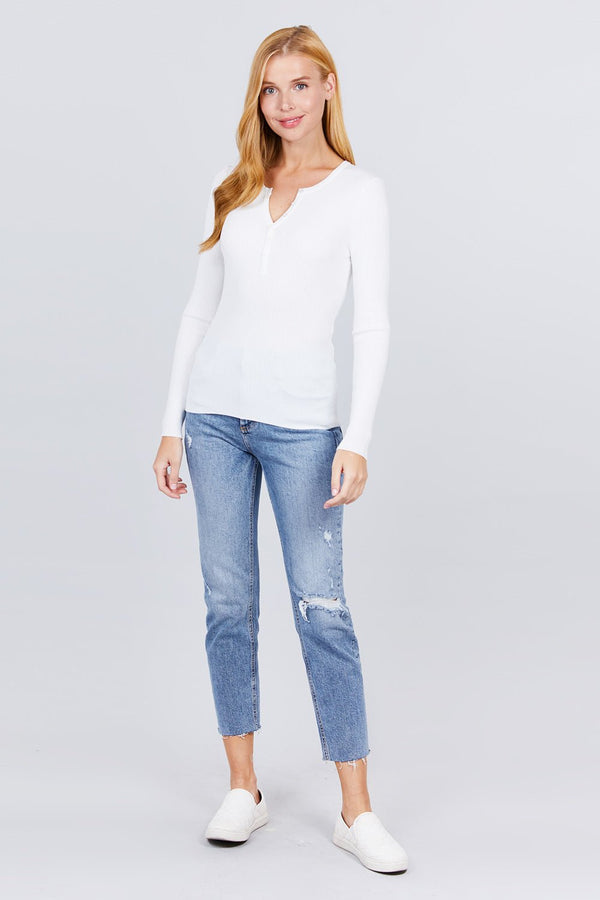 Viscose Henley Sweater - Women's sweater - SmartBuyApparel