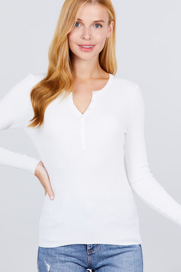 Viscose Henley Sweater - Women's sweater - SmartBuyApparel