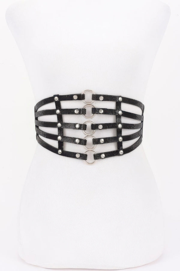 Wide Rhinestone Waist Belt - | SmartBuyApparel