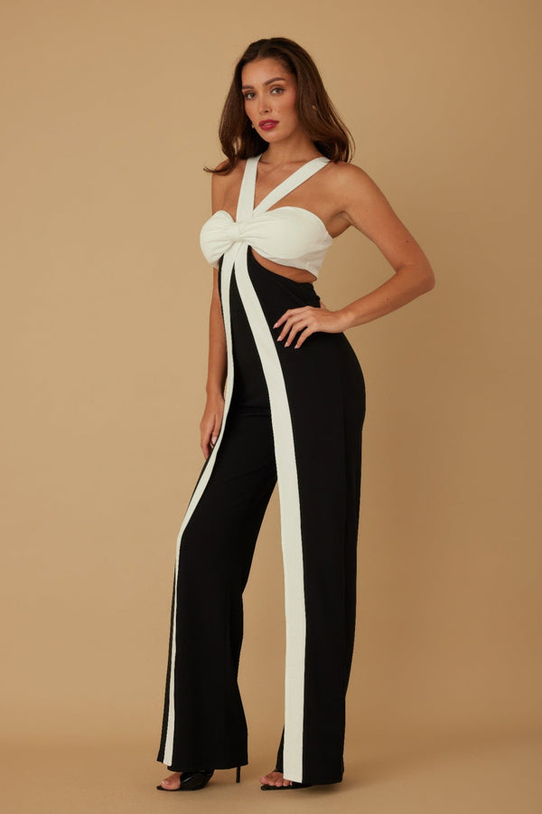 X Ribbon Open Jumpsuit - Jumpsuit - SmartBuyApparel