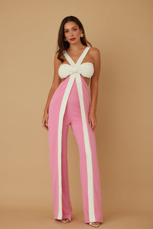 X Ribbon Open Jumpsuit - Jumpsuit - SmartBuyApparel