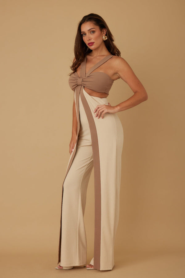 X Ribbon Open Jumpsuit - Jumpsuit - SmartBuyApparel
