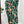 Lady Women's Printed Batwing Sleeve Split Hem Top And Wide Leg Pants Set (Green-2)