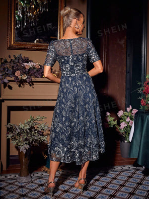 Simplee Ladies' Elegant Floral Print Dress