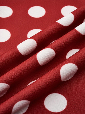 Plus Size Women's Polka Dot Printed Umbrella Skirt